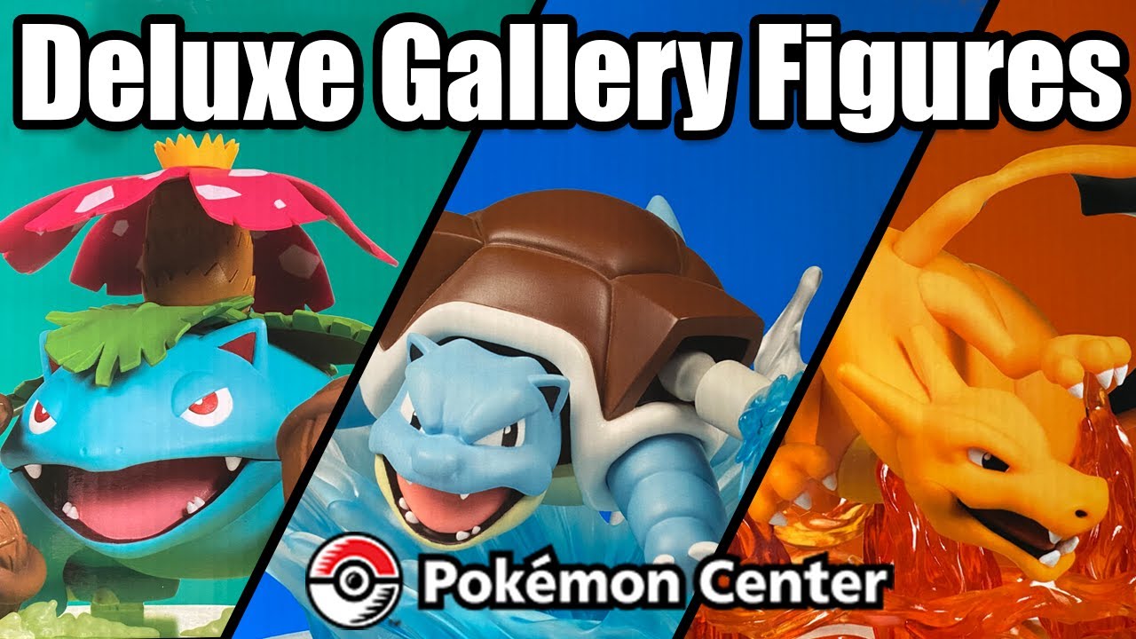 Pokemon Deluxe Gallery Figures - The Kanto Starters - Venusaur, Charizard and Blastoise