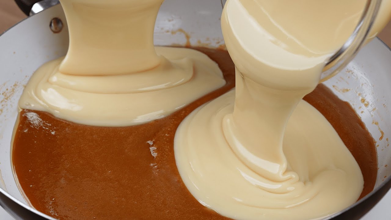 ¡Mezcla LECHE CONDENSADA en CARAMELO y no compres más en el mercado!