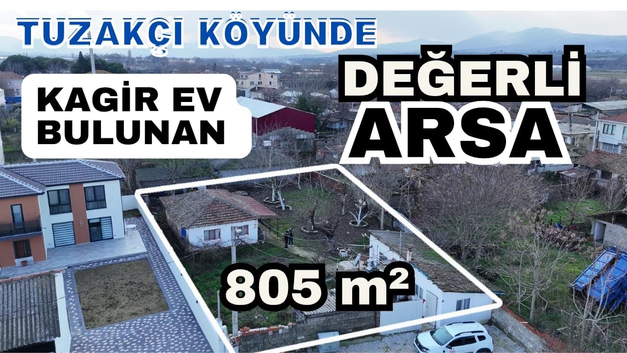 485- Tuzakçı Köyünde Kagir ev bulunan 805 m2 Değerli ARSA