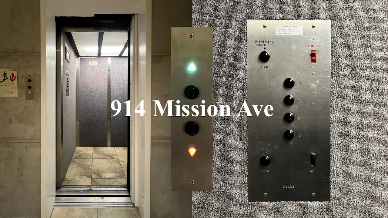 Редкий винтажный гидравлический лифт Atlas - 914 Mission Ave - Сан-Рафаэль, Калифорния