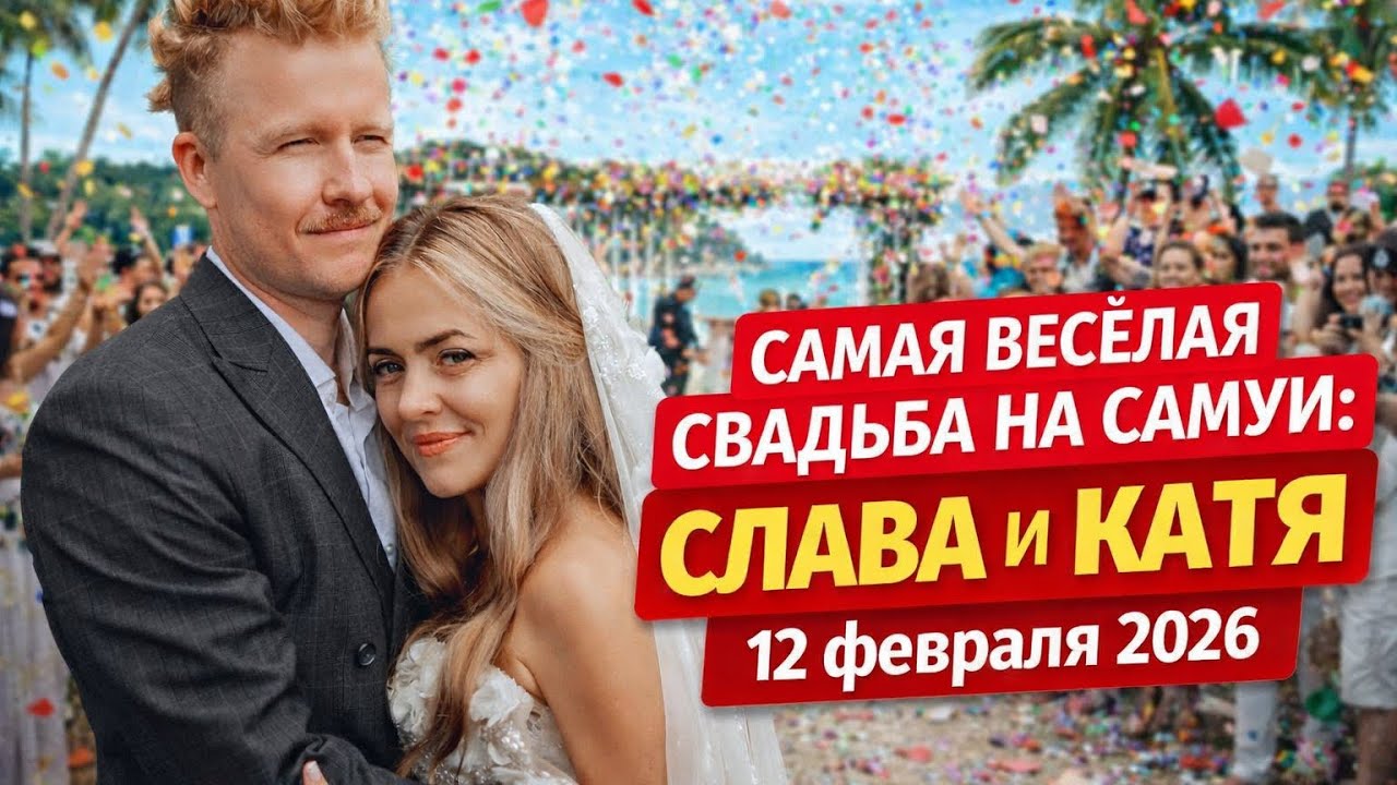 Самая весёлая свадьба на Самуи в Тайланде: Слава и Катя, 12 февраля 2026