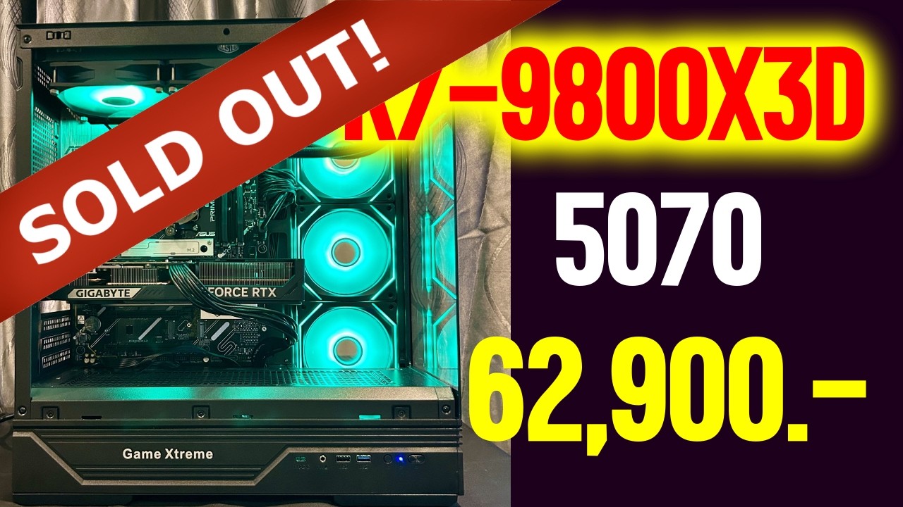 คอมเทพ R7 9800X3D + 5070 🔥ตัวจบ สำหรับสายเกม | 62,900 บ.