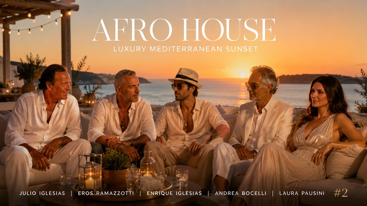 Julio Iglesias, Eros, Enrique, Bocelli & Pausini Style - Luxury Mediterranean Sunset Afro House #2