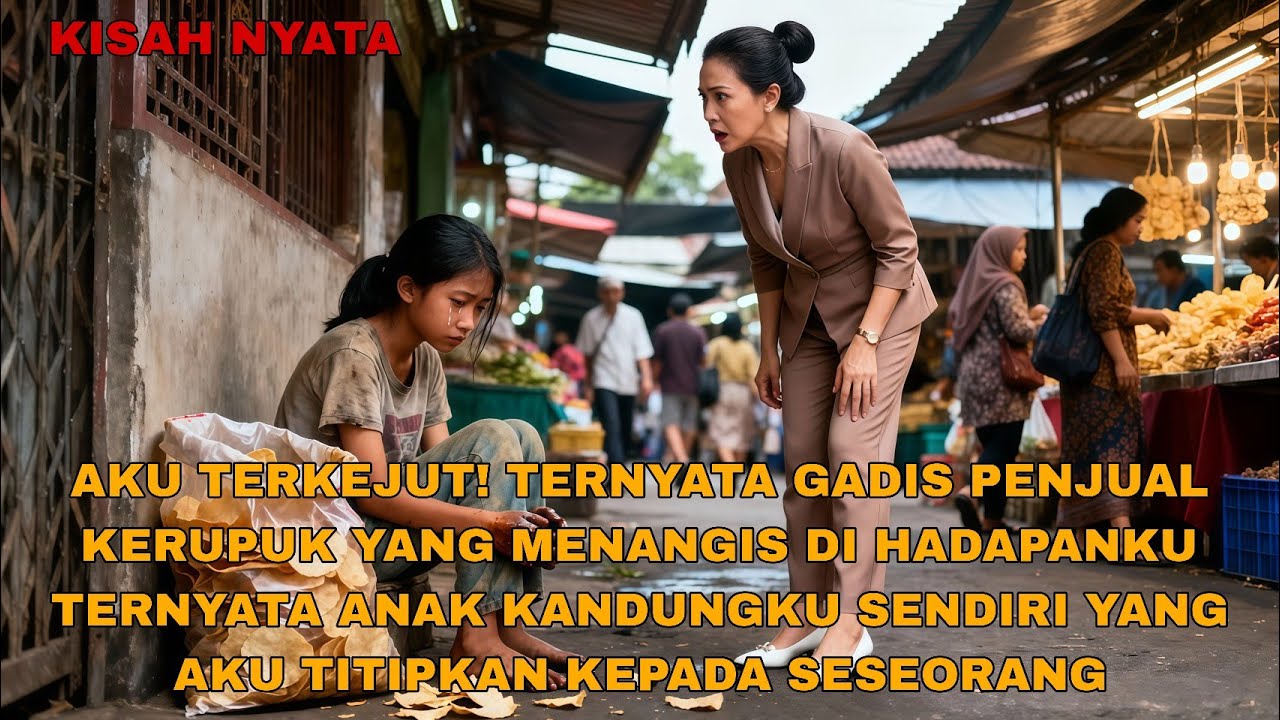 Aku Penjual Kerupuk di Pasar… dan Wanita Kaya Itu Menangis Saat Tahu Aku Anaknya