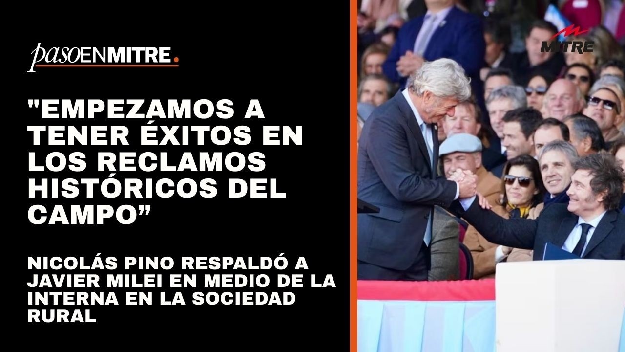 Nicolás Pino respaldó a Javier Milei en medio de la interna en la Sociedad Rural
