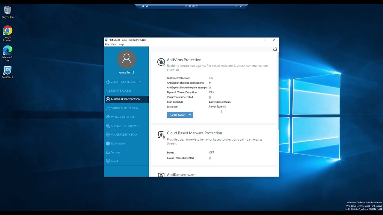 FortiClient EMS Malware Protection - 18
