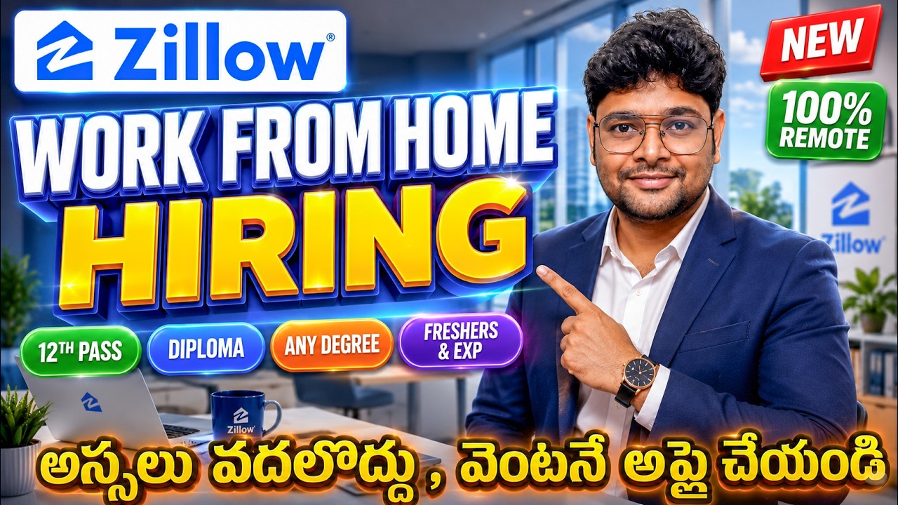 ✅ Permanent Work From Home Job | Freshers & Exp | Zillow JOBS | Latest Jobs in Telugu | V the Techee