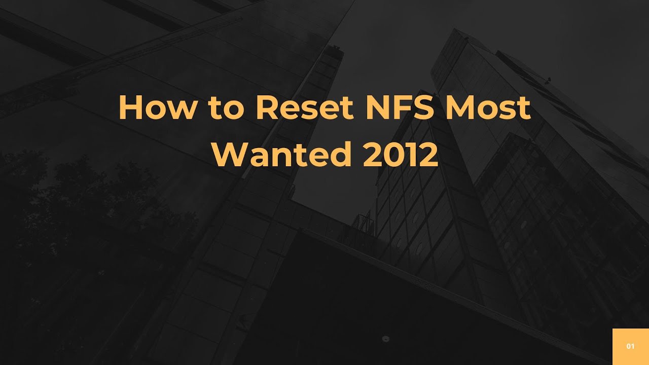 Как сбросить настройки NFS Most Wanted 2012