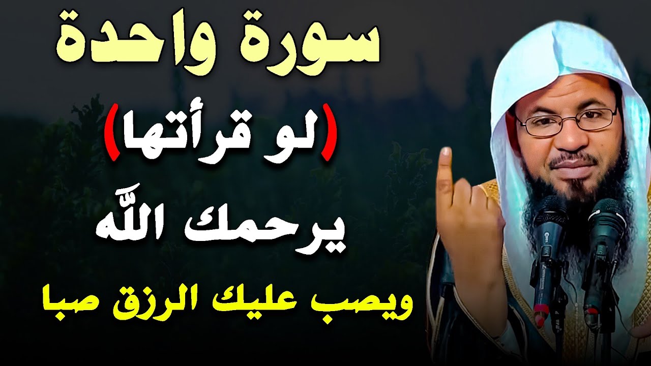 سورة واحده لو قرأتها يرحمك الله ويصب عليك الرزق صبا... الشيخ محمد بن علي الشنقيطي