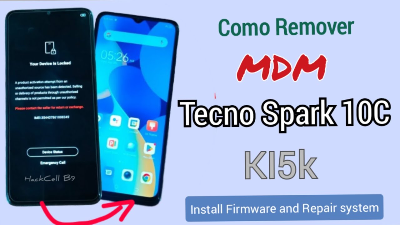 COMO DESBLOQUEAR MDM TECNO SPARK 10C KI5k & UNLOCK MDM / INSTALL FIRMWARE REPAIR SPARK 10C KI5K