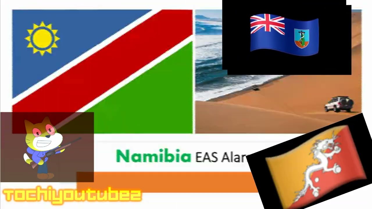 (RQ) Namibia, Madagascar, British Virgin Islands, Bhutan and Monserrat eas alarms Sparta Porta remix
