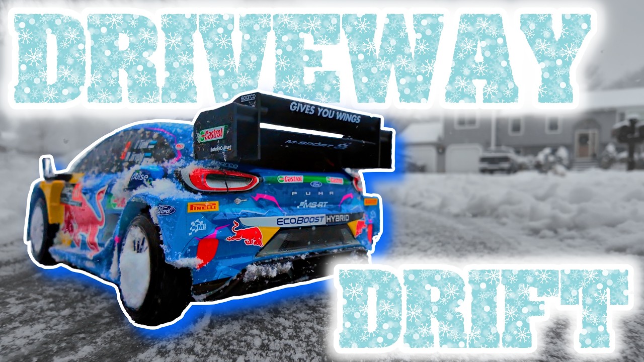 Driveway Snow Drifting the 8th Scale CEN Racing Puma Rally Car