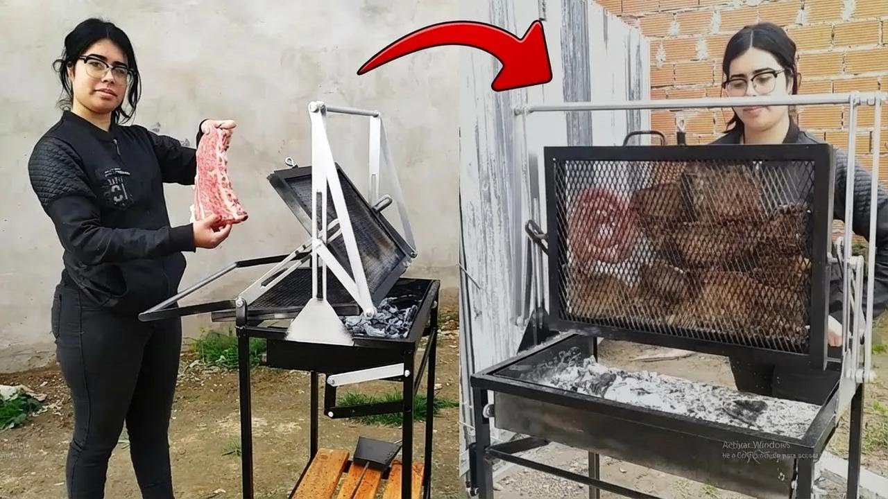 180° Rotating Grill with Auto-Open – Grilling Just Got Easier!