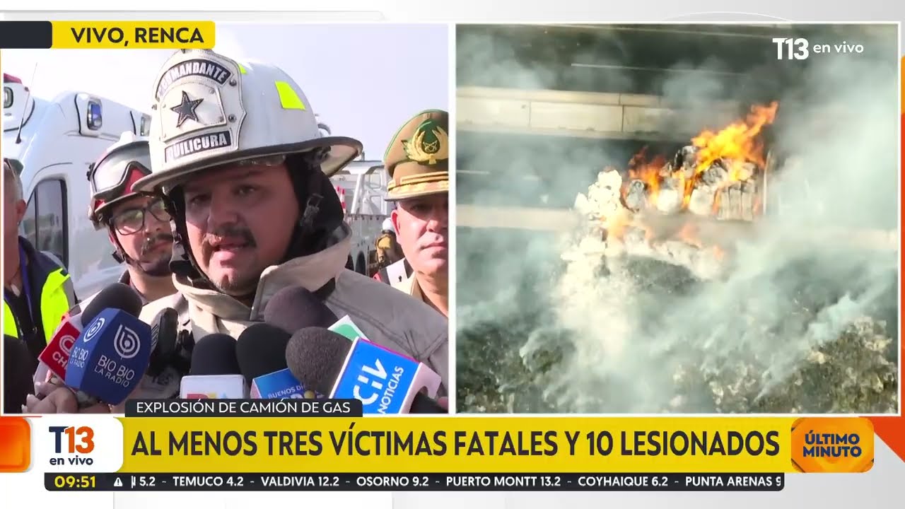 Carabineros confirma al menos tres muertos y 10 heridos tras explosión en Renca