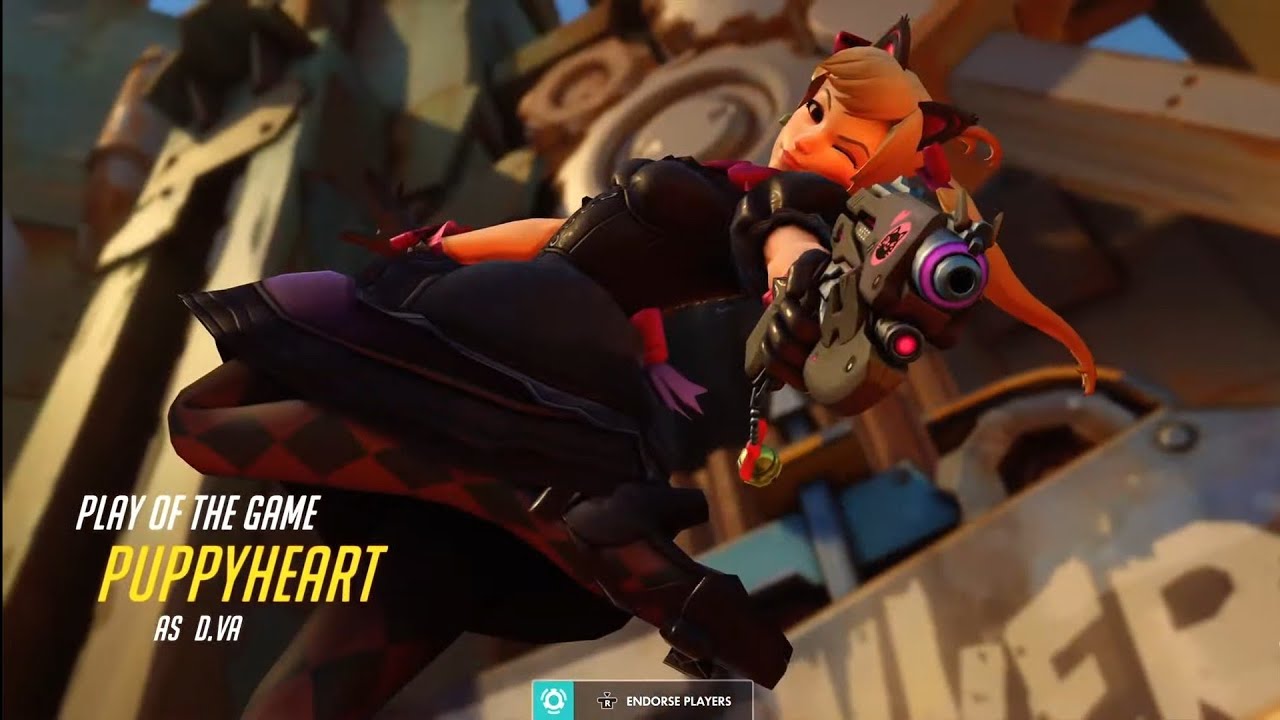Getting an Amazing Win with Black Cat D.va (Overwatch)