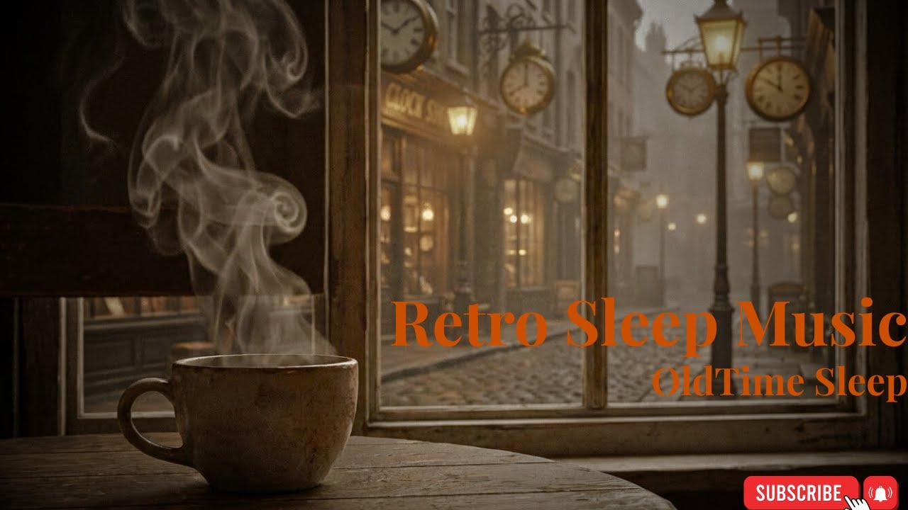 Evening Calm at Cozy Café in the Antique Clock Street I 2 Hours Sleep Music I OldTime Sleep