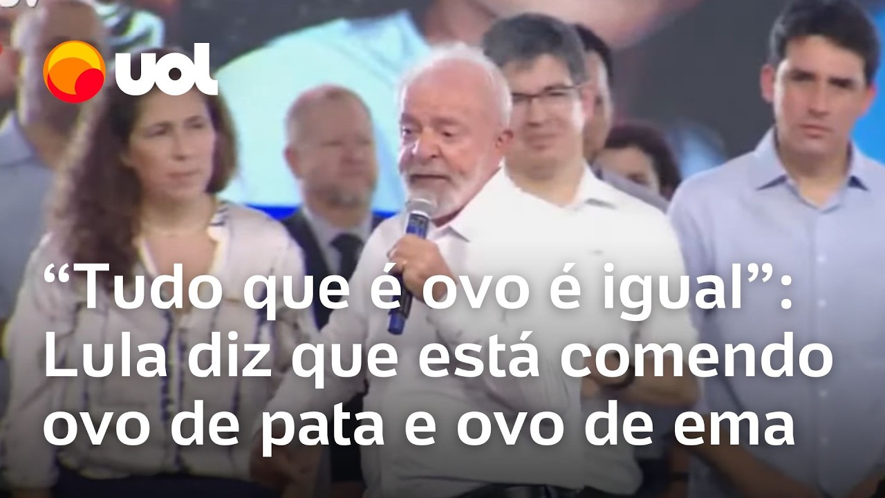 Lula diz que está comendo ovo de ema e de pata e fala em provar de jabutis: 'Tudo que é ovo é igual'
