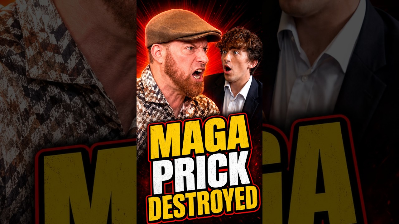 MAGA prick DESTROYED in heated debate! #maga #donaldtrump #trump