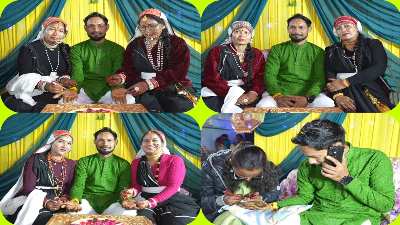 मेंहदी में पहना सभी ने अपना पारंपरिक पोशाक  { traditional attire }