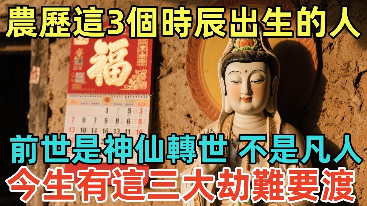 農歷這3個時辰出生的人，前世是神仙轉世，註定不是凡人，今生有這三大劫難要渡！