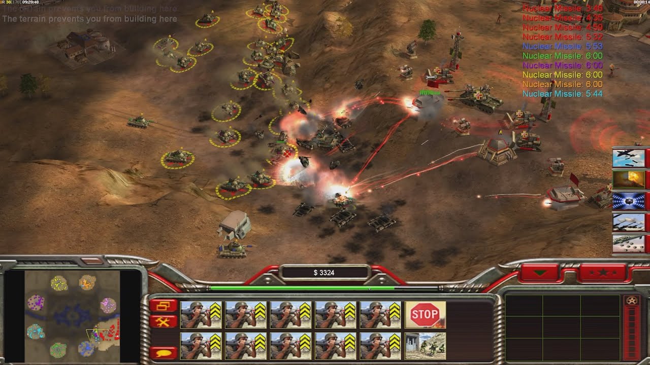 China Tank - Command & Conquer Generals Zero Hour - 1 vs 7 HARD Gameplay