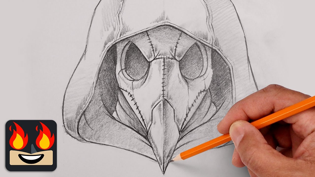 How To Draw Plague Doctor | Step by Step Art Lesson