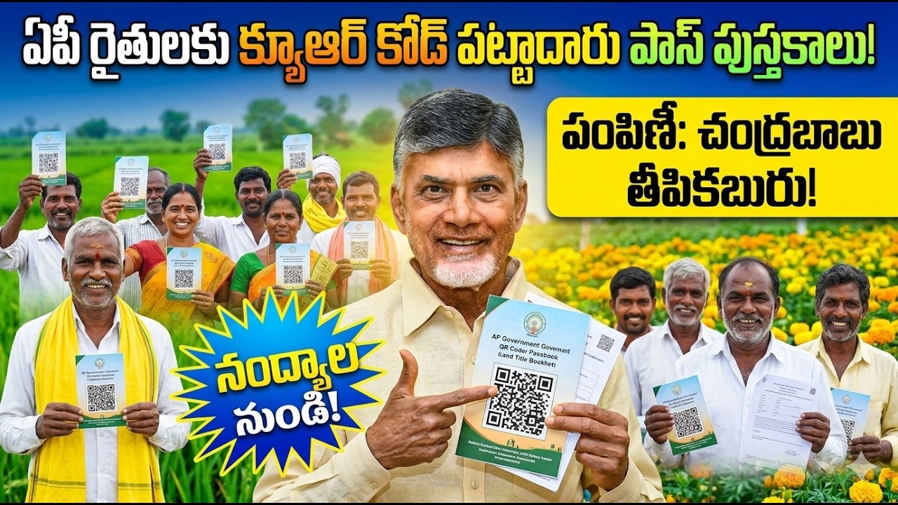 రైతులకు క్యూఆర్ కోడ్ తో పట్టాదారు పాస్ పుస్తకాల పంపిణీ..|| Sagevideos || Sage media #revenuerecord