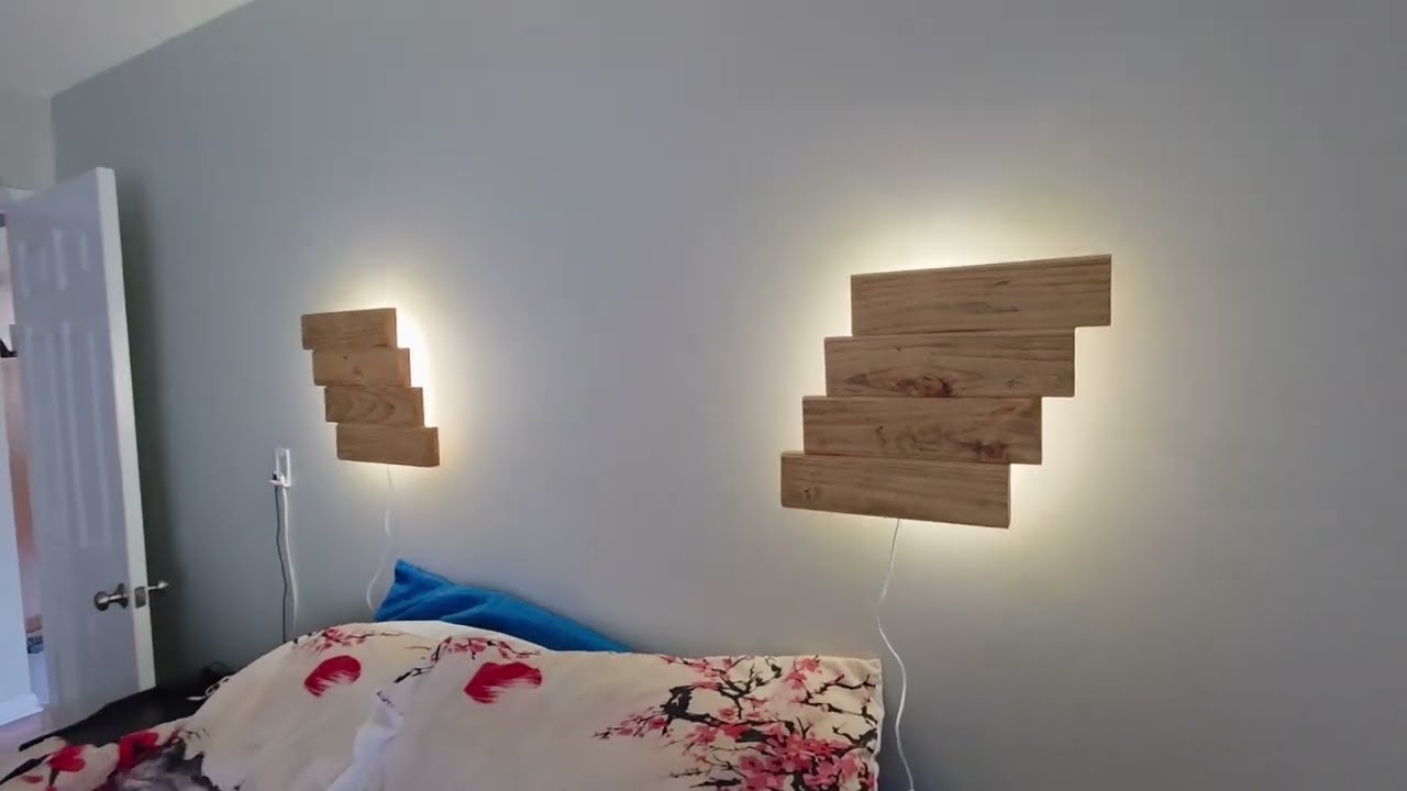 Wooden Minimalistic/Rustic Wall Sconce/Lamp