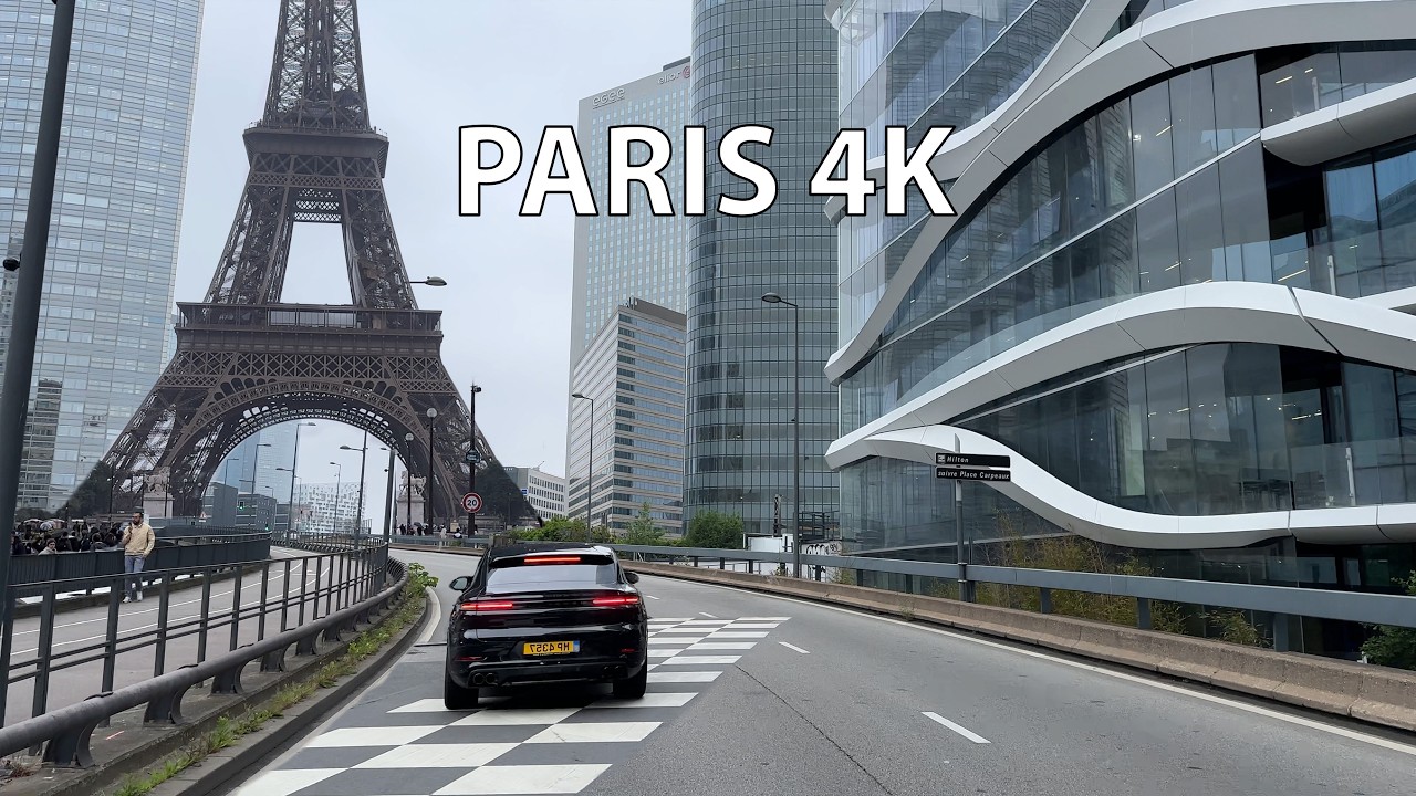 Paris Skyscraper District Drive - 4K 60FPS
