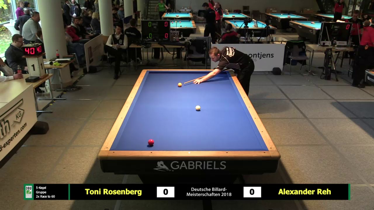 Deutsche Meisterschaft 2018 5-Kegel Billard Alex vs Toni