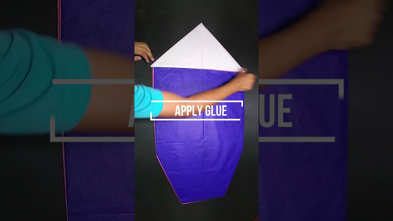 How to Make a Sky Lantern at Home Easily.  වෙසක් එකට පාවෙන පහන් කූඩුවක් හදමු .... 😮&zwj;&zwj;..😇...#shorts