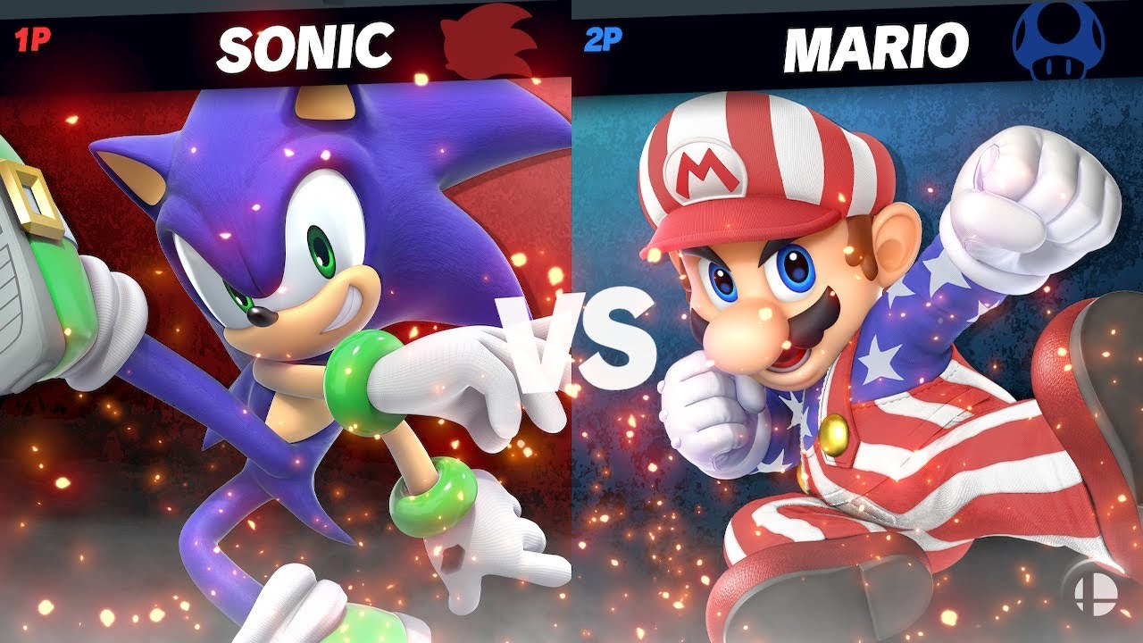 Super Smash Bros Ultimate Sonic vs Mario