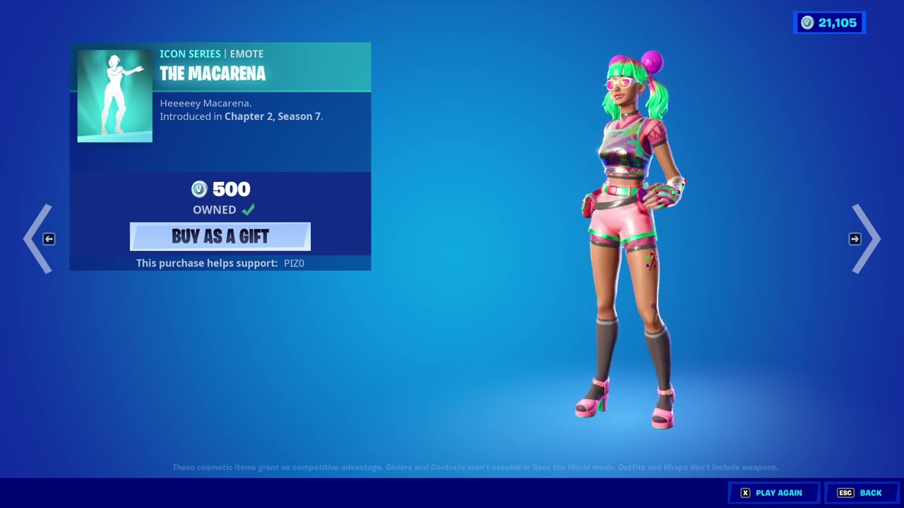 Fortnite THE MACARENA Emote w/ Music!