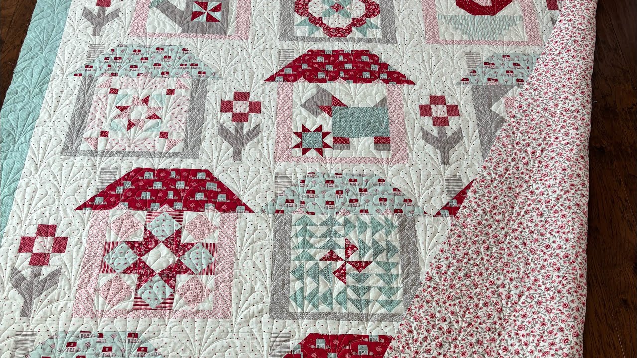 My Summer House Designer Mystery, Pieceful Baskets, Shine On Sampler, Reproduction fabric- Video 162
