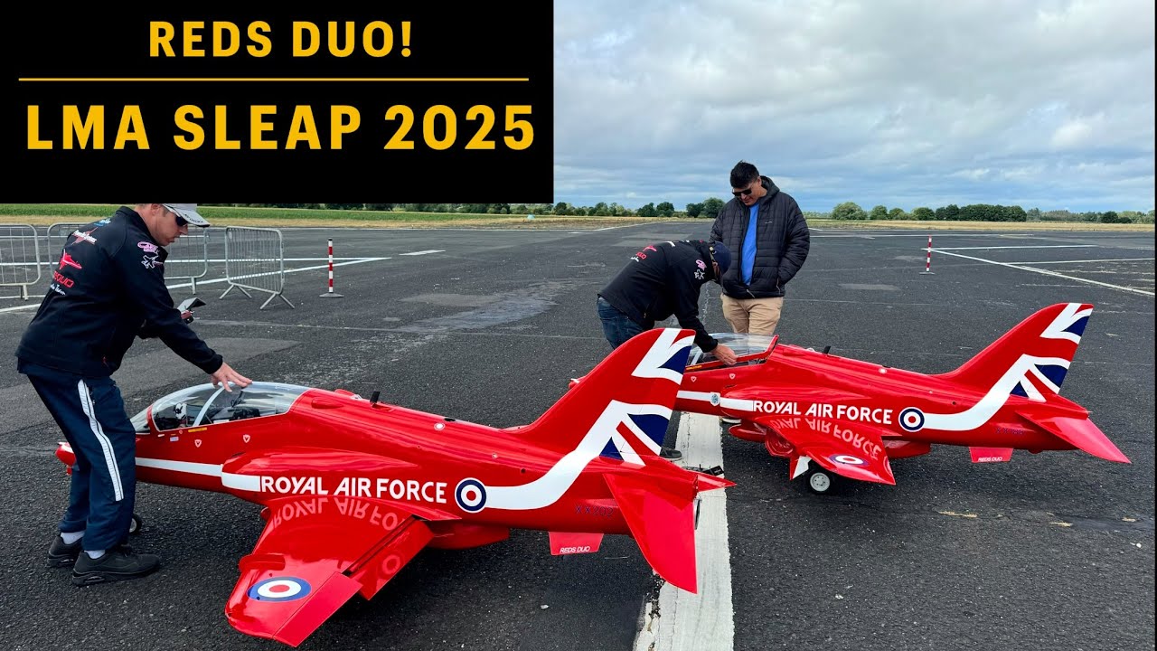 Reds Duo! RC Turbine Model Red Arrows Hawks - Steve & Matt Bishop - LMA Sleap 2025