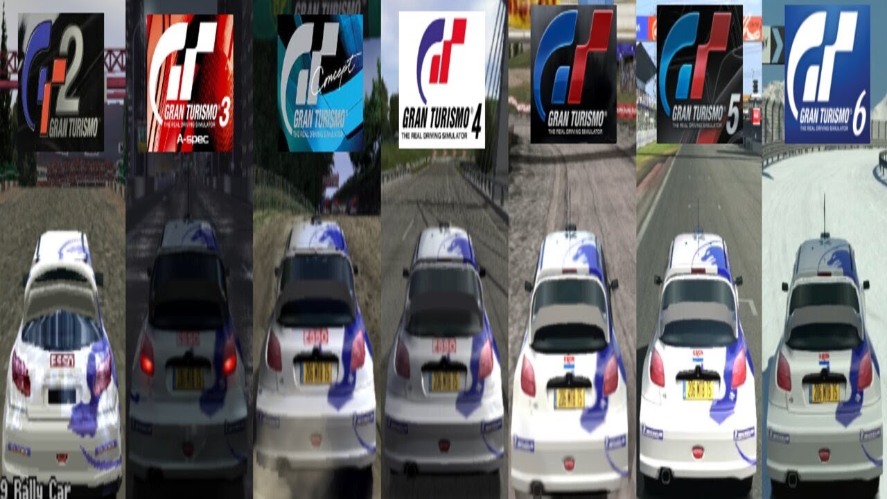 Evolution of the Peugeot 206 Rally Car '99 in Gran Turismo