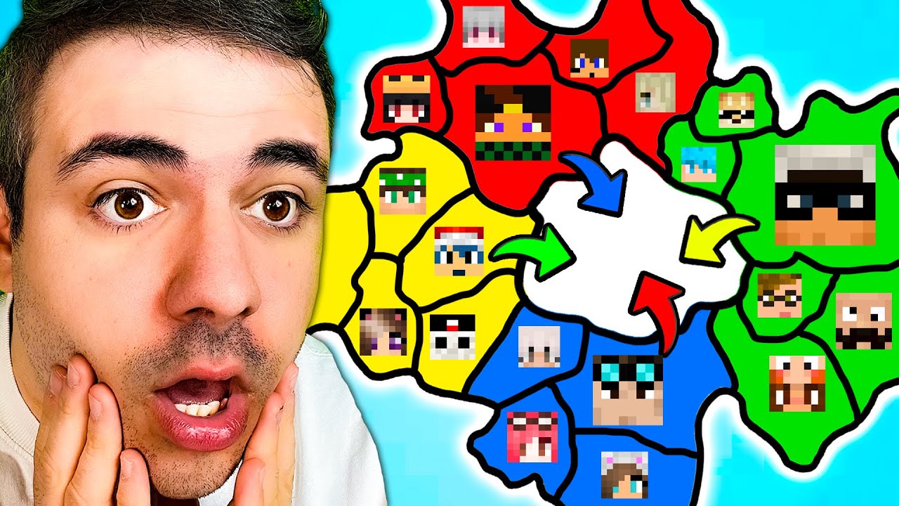 Ho Sfidato 36 YOUTUBER su MINECRAFT IMPERIALISMO XXL