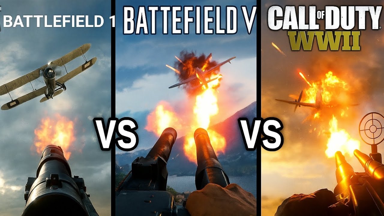 Which Game Does Plane Destruction Better? | Call of Duty WWII vs Battlefield 1 vs Battlefield V