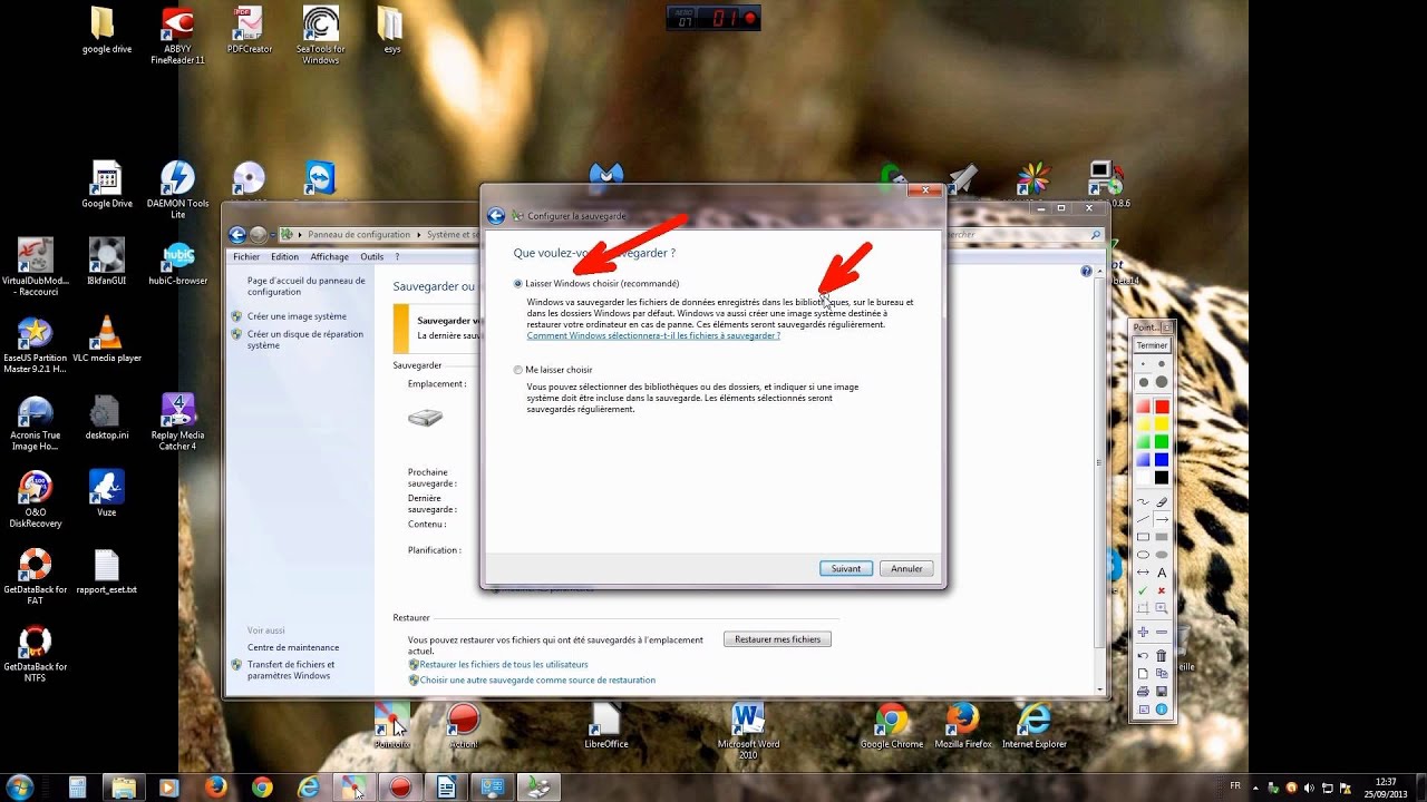 sauvegardes automatique de ses documents avec windows 7