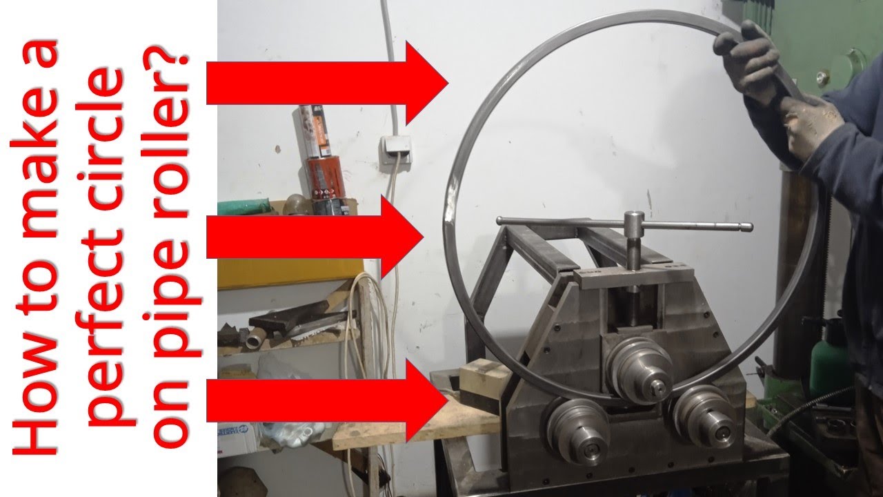 How To Make Perfect Circle On A Pipe Roller #howto #diy  #pipebending #pipebendingmachine