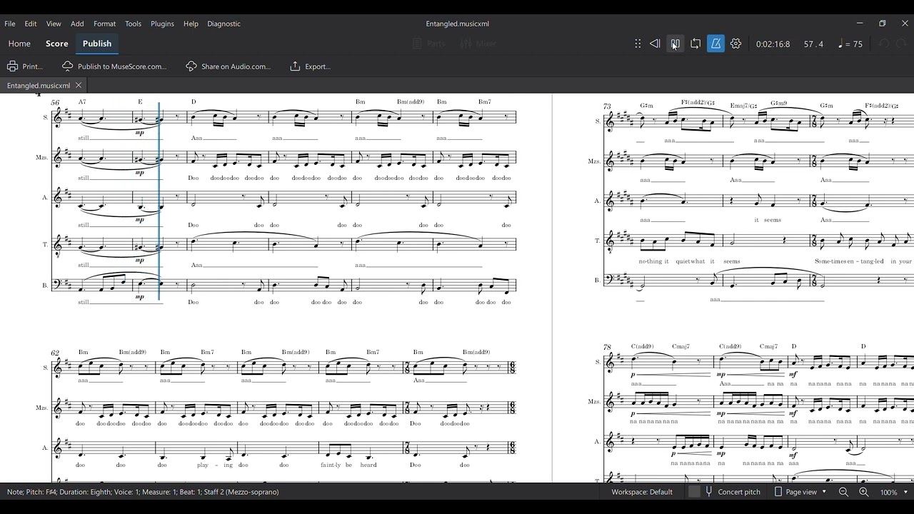 Entangled (Genesis) - Choral Arrangement with Musescore 4