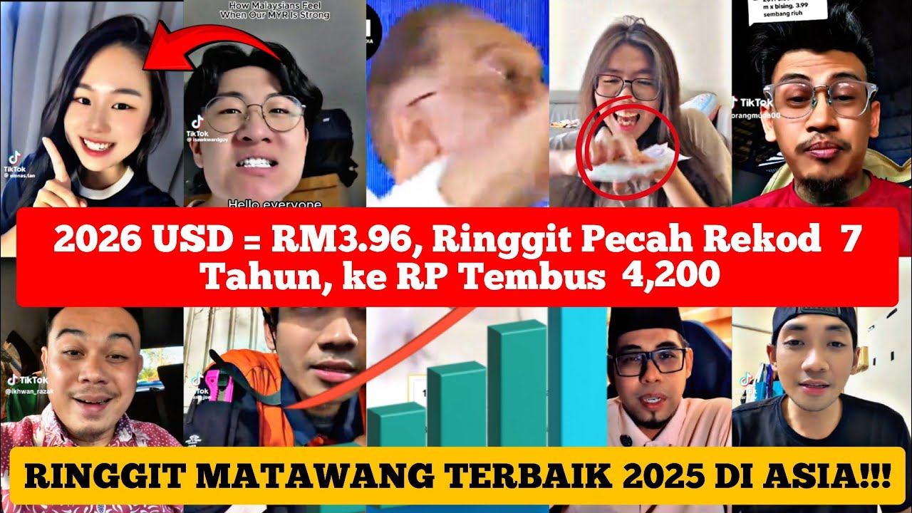 RINGGIT❗Menggila Awal 2026, 1 USD RM3.96, Ke Rupiah Tembus 4,000! INI DIA MATAWANG TERBAIK ASIA 2025