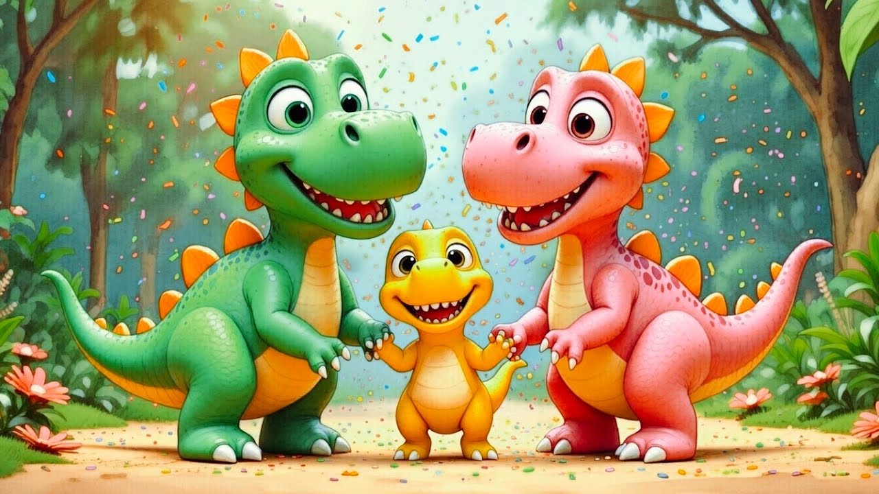 Dino Family Song 🦖 | Daddy Mommy Baby Dinosaur Song for Kids