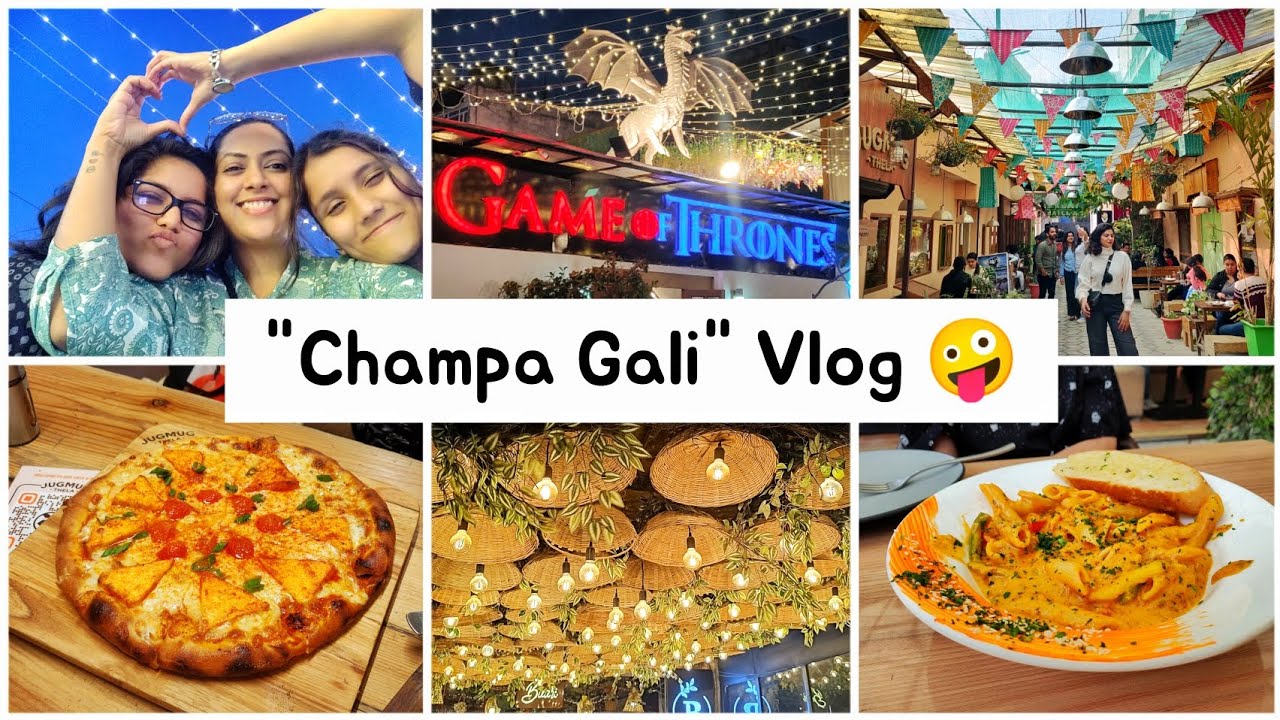 Chalo Chale Champa Gali 🤪 Memory Vlog ✨ #champagali #delhi #foodlover #cafe #beautiful