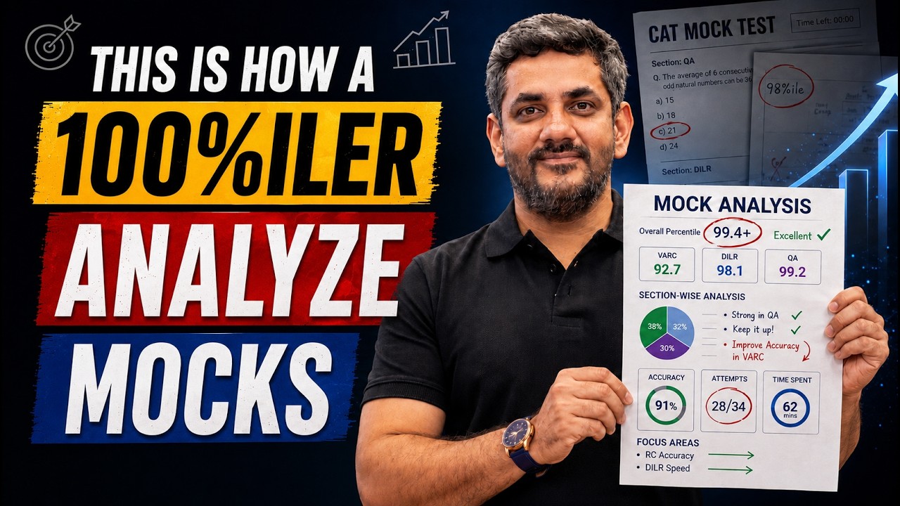 How a CAT 100%iler Analyzes Mock Tests | CAT 2026 Complete Mock Analysis Strategy