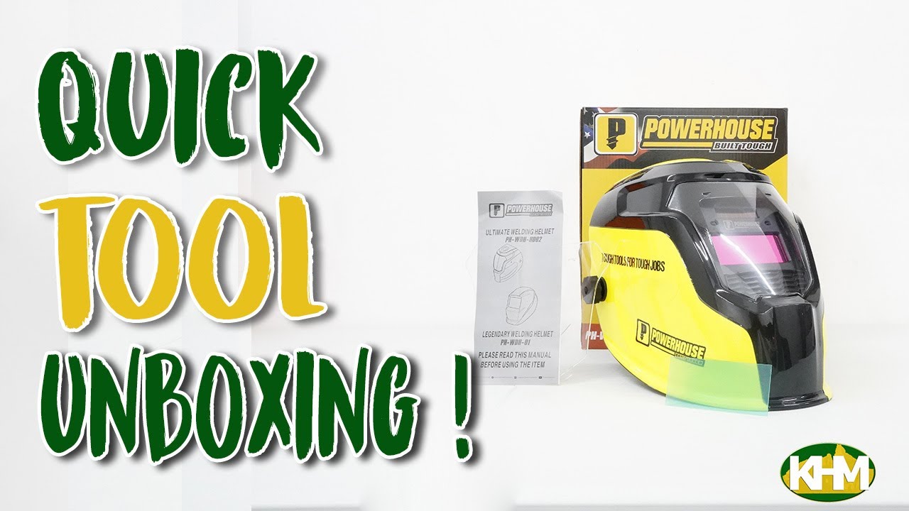Quick Unboxing Powerhouse PH-WDH-02 Auto Darkening Welding Helmet