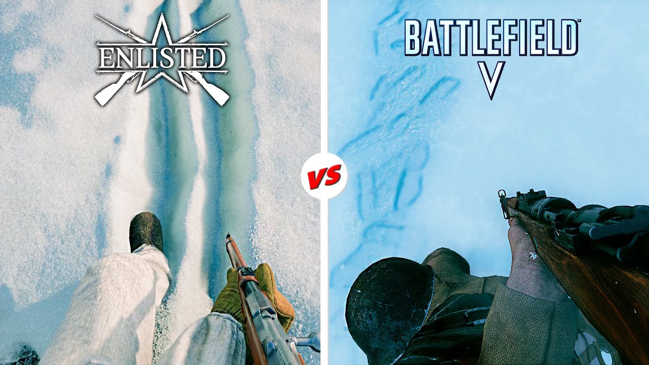 Enlisted vs Battlefield 5 - Comparison (Attention to detail, shooting, animations and movement)