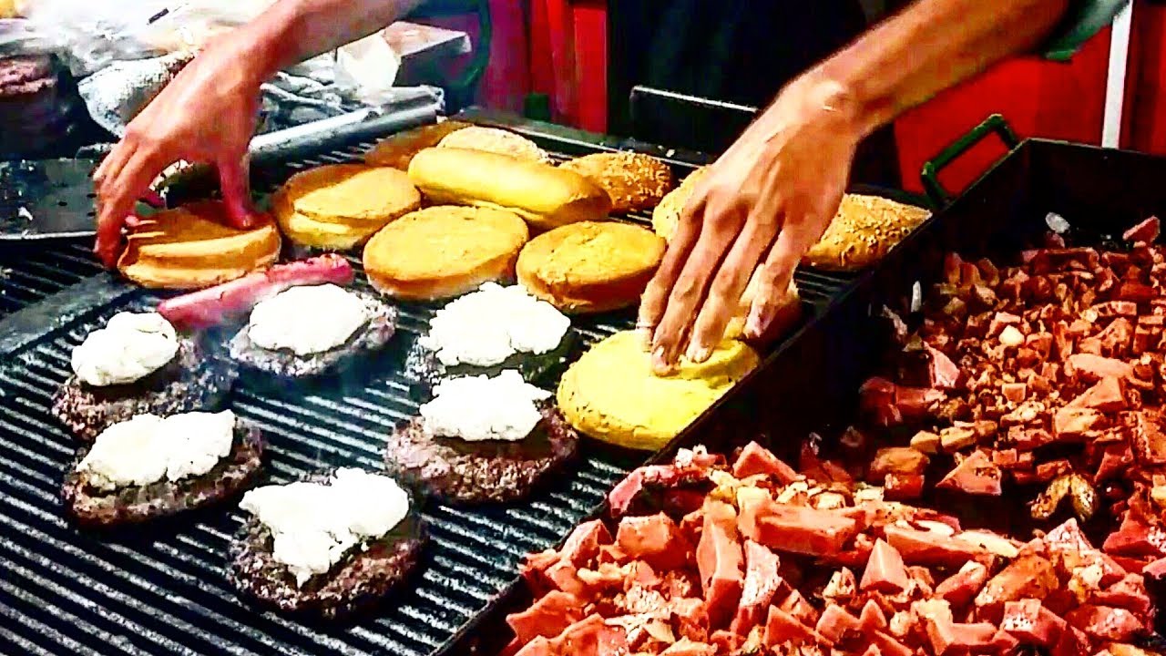 BEST Mexican Street Food EVER!!! - Street BURGERS - EXTREME FLAVOR  Deep In San Luis Potosi, MEX.
