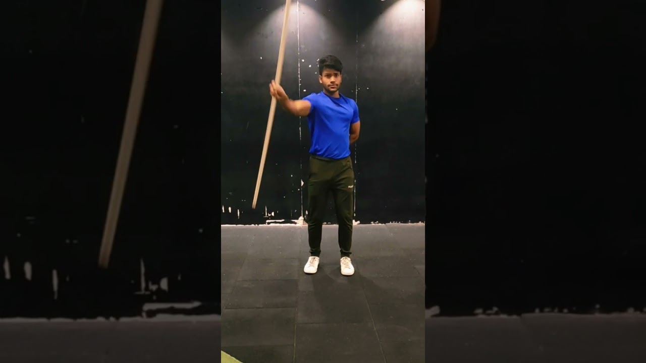 One hand Bostaff spinning variation  | stick rotation | lathi ghumane ka tarika trick