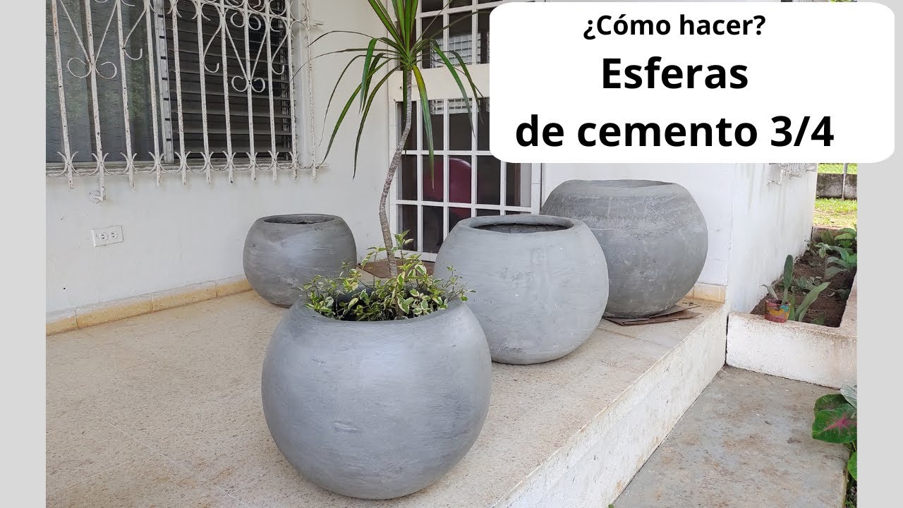3. Cómo hacer una esfera de cemento grande 3/4